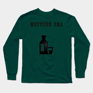 Western Era - Whiskey Bottle and Glass Long Sleeve T-Shirt